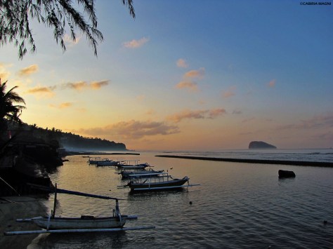 My personal sunrise in Candidasa - Bali