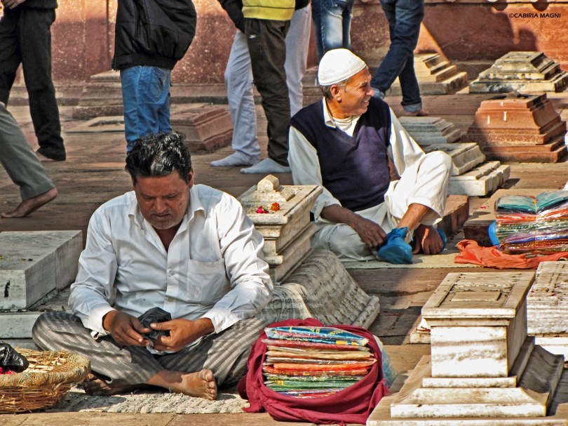 men outside the temple india