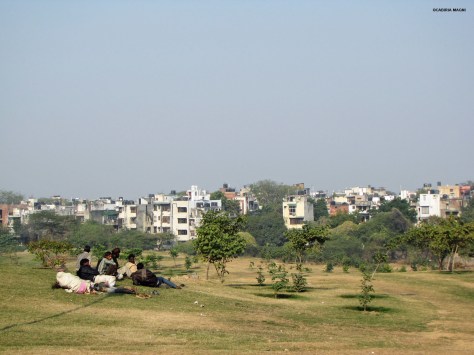 Delhi, on the way to the Lotus Temple,