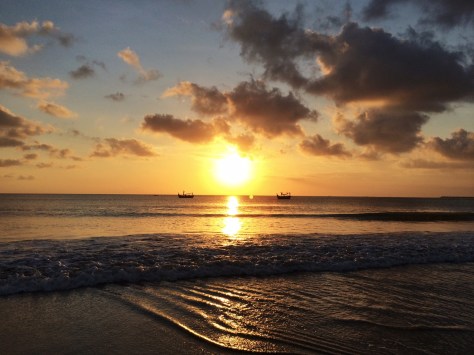 Sunset in Jimbaran beach bali