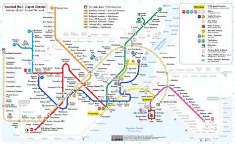 mappa trasporti Istanbul
