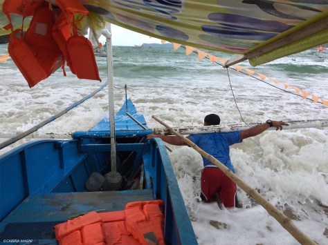 Sabang: il capitano della barca, Palawan, Filippine